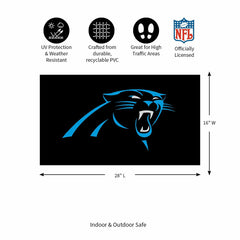 Full Color PVC Mat, 16" x 28", Carolina Panthers - NFL