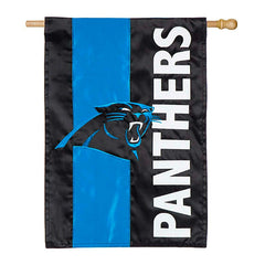 Double-Sided Embellished NFL Team Pride Applique House Flag, Carolina - NFL Home