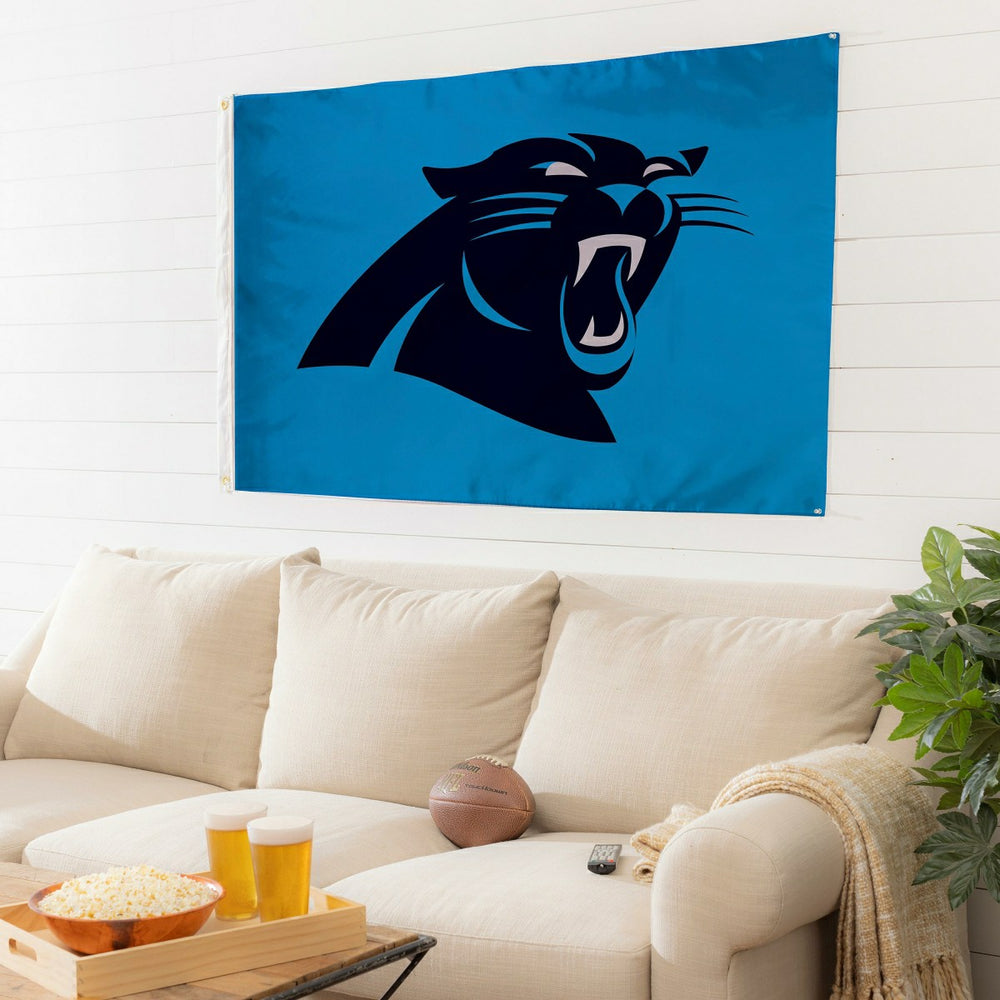 Carolina Panthers Single Sided Flag w/ 2 Grommets, 3'x5' - NFL Home