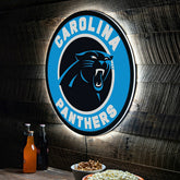 LED Wall Decor, Round, Carolina Panthers - NFL Home