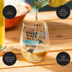 Carolina Panthers, 17oz Boxed Stemless Wine - NFL Home