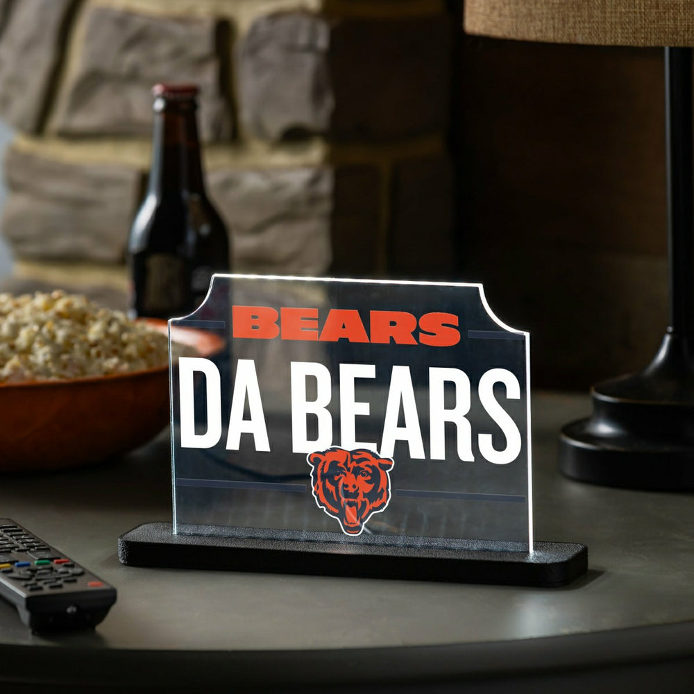 Chicago Bears NFL Football Rectangle Desklite LED Decor - NFL Home