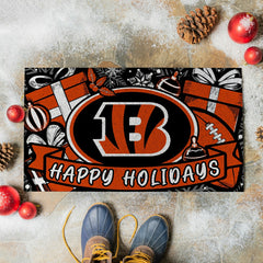 Cincinnati Bengals Holiday PVC Mat, 28"x16" - NFL