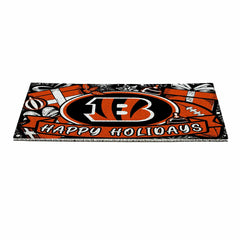 Cincinnati Bengals Holiday PVC Mat, 28"x16" - NFL