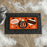 Cincinnati Bengals Holiday Flocked Coir Sassafras Switch Mat, 22"x10" - NFL
