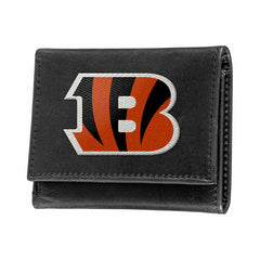 Cincinnati Bengals Black Tri-Fold Embroidered Wallet w/ RFID Blocking - NFL Home