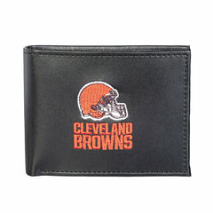 Cleveland Browns Black Bi-Fold Embroidered Wallet w/ RFID Blocking - NFL Home