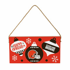 Cleveland Browns Holiday Wood Wall Sign, 6x11 - NFL Home