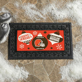 Cleveland Browns Holiday Flocked Coir Sassafras Switch Mat, 22"x10" - NFL