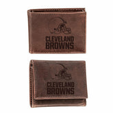 Cleveland Browns, Bi-Fold and Tri-Fold Wallet Gift Set, Brown - NFL Home