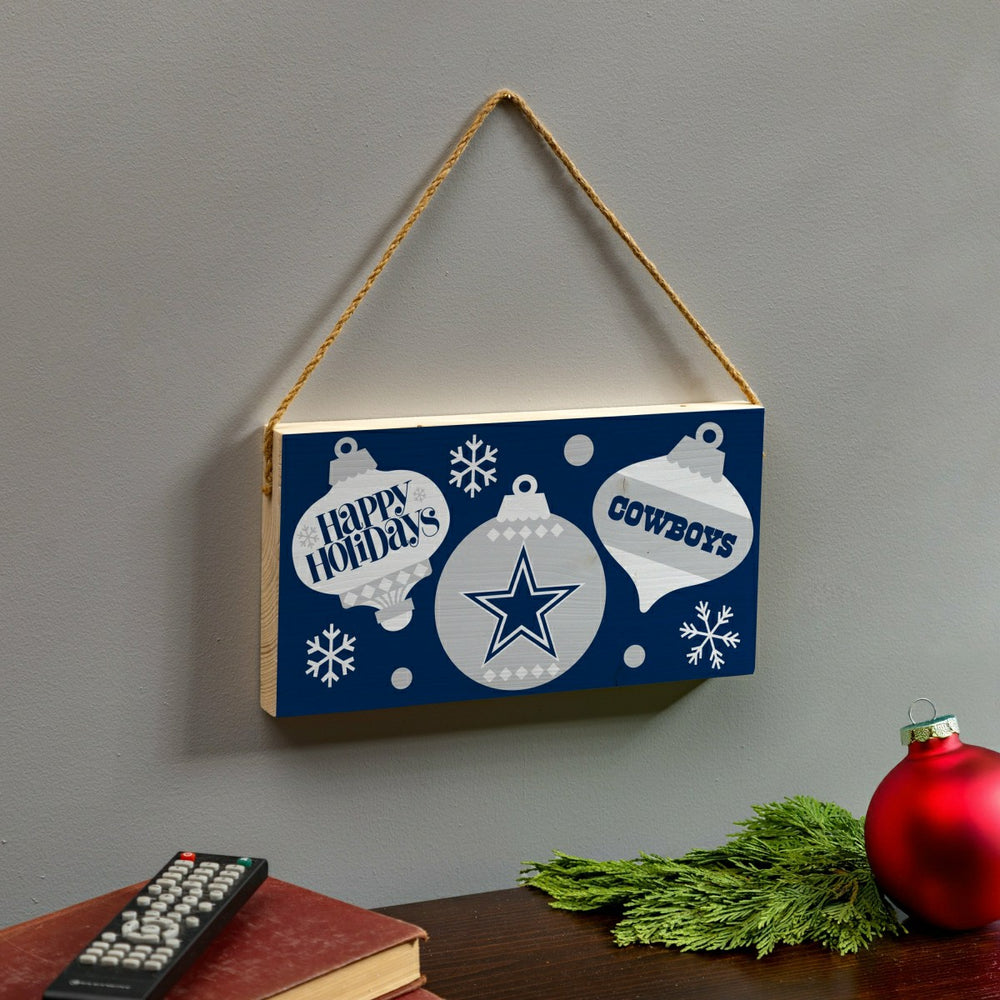 Dallas Cowboys Holiday Wood Wall Sign, 6x11 - NFL Home