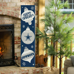 Dallas Cowboys 47" Double Sided Leaner, Christmas - NFL Home