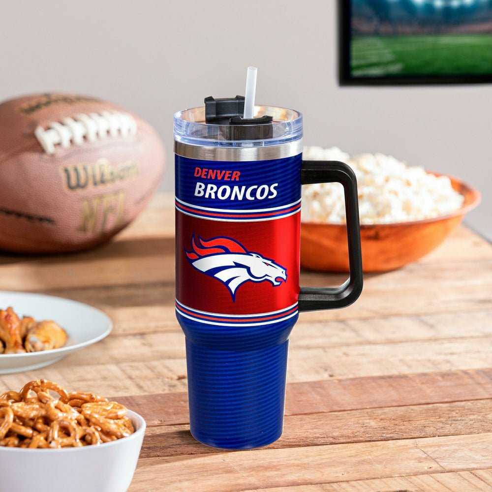 40oz Stainless Steel Canyon Cup w/ Straw, Denver Broncos - NFL Home