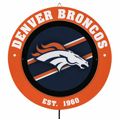 Denver Broncos, Metal Lite, Round - NFL