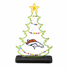Denver Broncos NFL Football Holiday Tree Desklite LED Decor - NFL Home