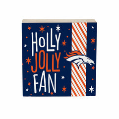 Denver Broncos Block, Holiday, 6x6 - NFL Home