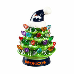 4" Mini LED Tabletop Christmas Tree, Set of 2, Denver Broncos - NFL Home