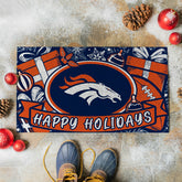 Denver Broncos Holiday PVC Mat, 28"x16" - NFL