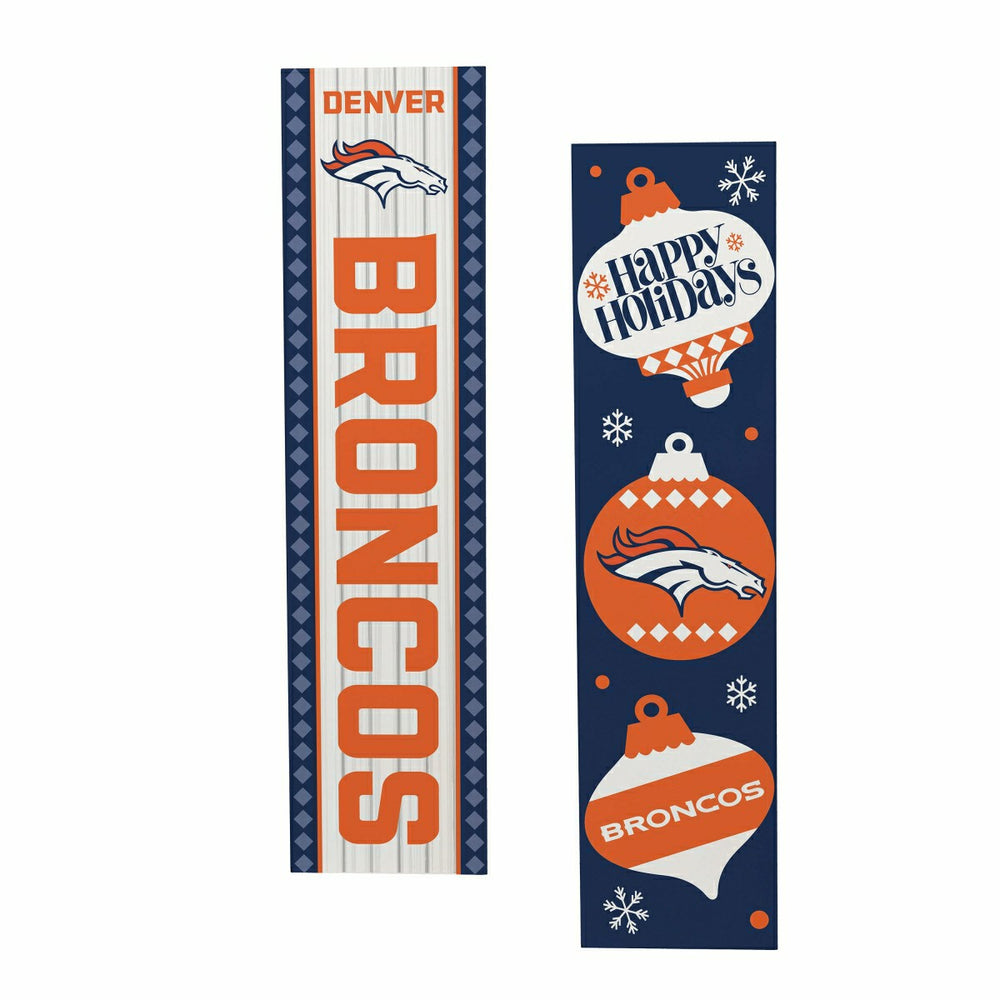 Denver Broncos 47" Double Sided Leaner, Christmas - NFL Home