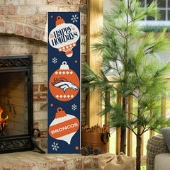 Denver Broncos 47" Double Sided Leaner, Christmas - NFL Home