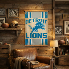 Detroit Lions, Canvas Wall Tapestry, Medium, 36x24 - NFL Home