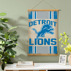 Detroit Lions, Canvas Wall Tapestry, Medium, 36x24 - NFL Home