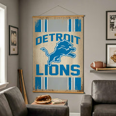 Detroit Lions, Canvas Wall Tapestry, Large, 54x36 - NFL Home
