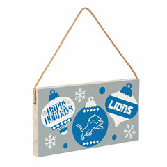 Detroit Lions Holiday Wood Wall Sign, 6x11 - NFL Home