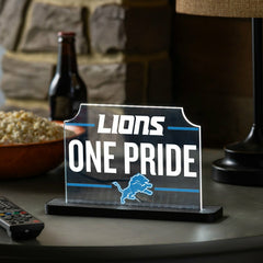 Detroit Lions NFL Football Rectangle Desklite LED Decor - NFL Home