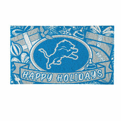 Detroit Lions Holiday PVC Mat, 28"x16" - NFL