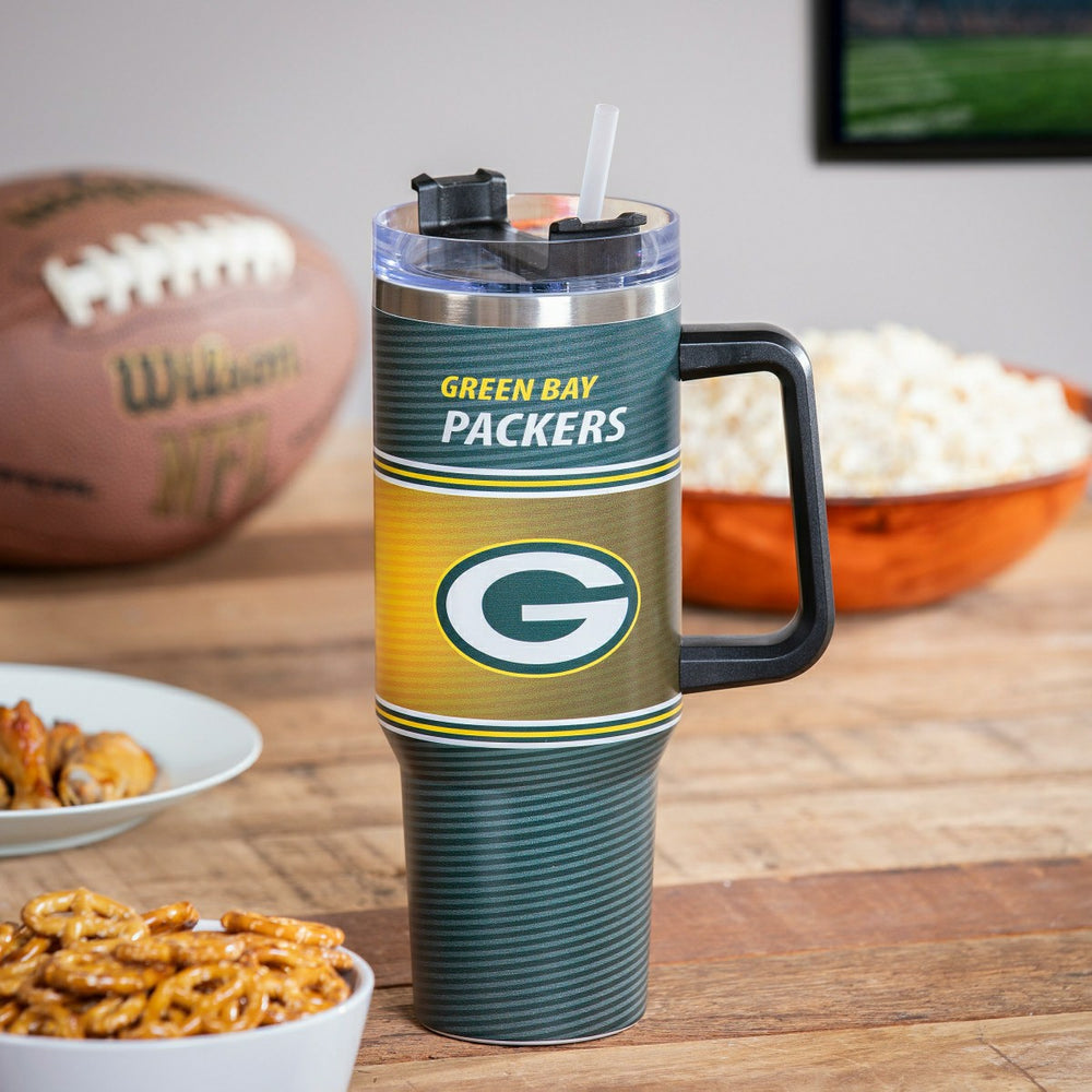 40oz Stainless Steel Canyon Cup w/ Straw, Green Bay Packers - NFL Home