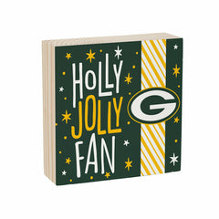 Green Bay Packers Block, Holiday, 6x6 - NFL Home