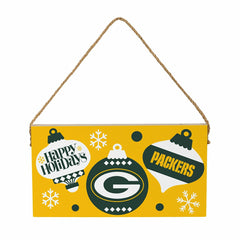 Green Bay Packers Holiday Wood Wall Sign, 6x11 - NFL Home