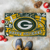 Green Bay Packers Holiday PVC Mat, 28"x16" - NFL