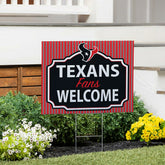 Houston Texans Coroplast Yard Sign, "Fans Welcome" - NFL Home