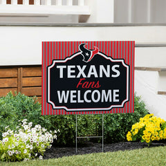 Houston Texans Coroplast Yard Sign, "Fans Welcome" - NFL Home
