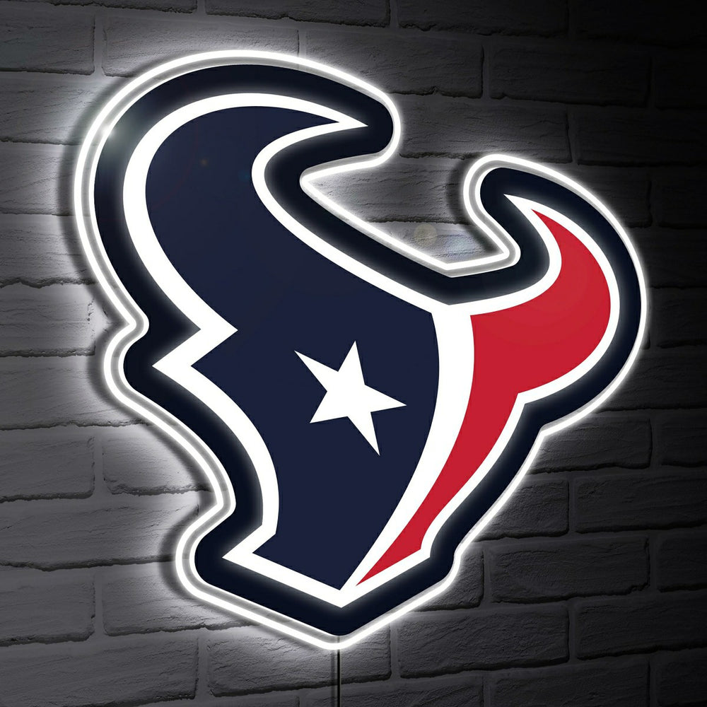 Houston Texans LED Wall Decor, Glazelite, Logo - NFL Home