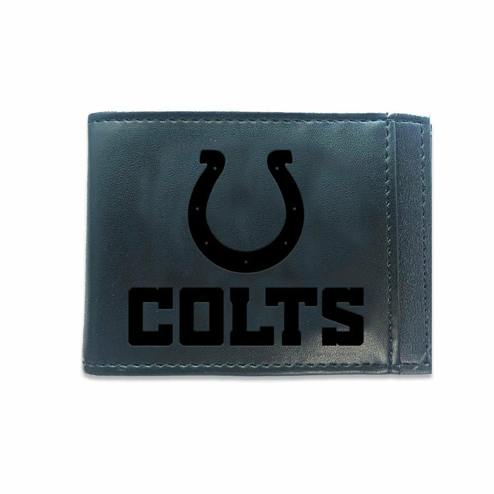 Front Pocket Wallet w/ RFID Blocking, Indianapolis Colts, Black - NFL Home