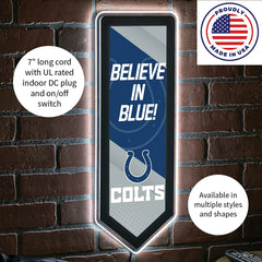 LED Wall Decor, Pennant, Indianapolis Colts - NFL Home