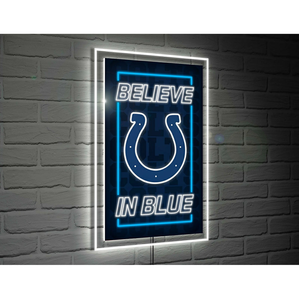 Indianapolis Colts NFL Football Rectangle Neolite LED Decor - NFL Home
