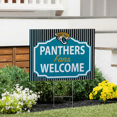 Jacksonville Jaguars Coroplast Yard Sign, "Fans Welcome" - NFL Home