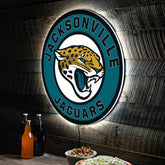 LED Wall Decor, Round, Jacksonville Jaguars - NFL Home