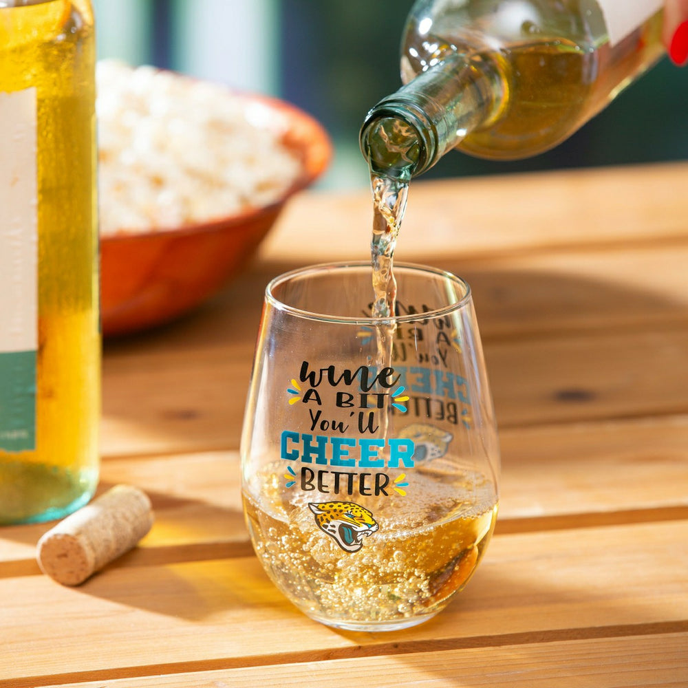 Jacksonville Jaguars, 17oz Boxed Stemless Wine - NFL Home