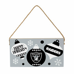 Las Vegas Raiders Holiday Wood Wall Sign, 6x11 - NFL Home