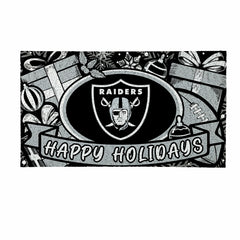 LAS VEGAS RAIDERS Holiday PVC Mat, 28"x16" - NFL