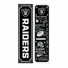 46" Double Sided Leaner, Las Vegas Raiders, Winter Seasonal - NFL Home