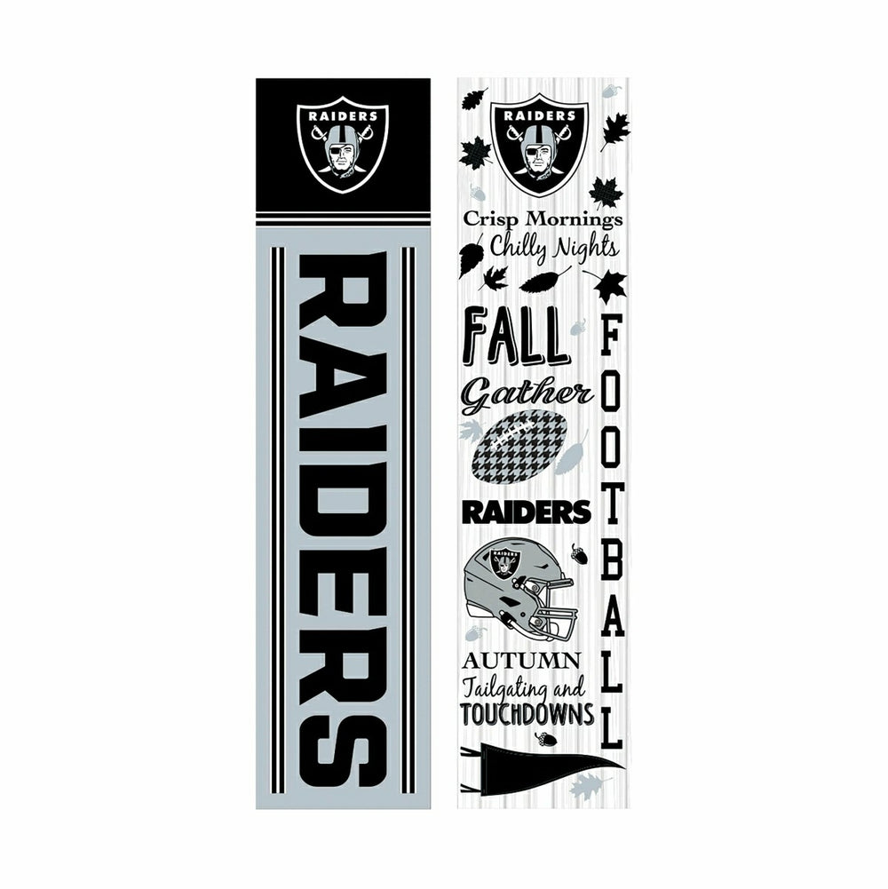 46" Double Sided Leaner, Las Vegas Raiders, Fall Seasonal - NFL Home