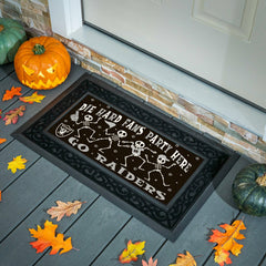 Las Vegas Raiders Flocked Coir Halloween Sassafras Switch Mat, 22"x10" - NFL