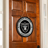 Las Vegas Raiders Round Door Décor with Hanging Rope, 18x18 - NFL Home