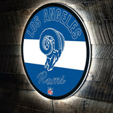 Los Angeles Rams NFL Football Large Round Vintage Edgelite LED Decor - NFL Home
